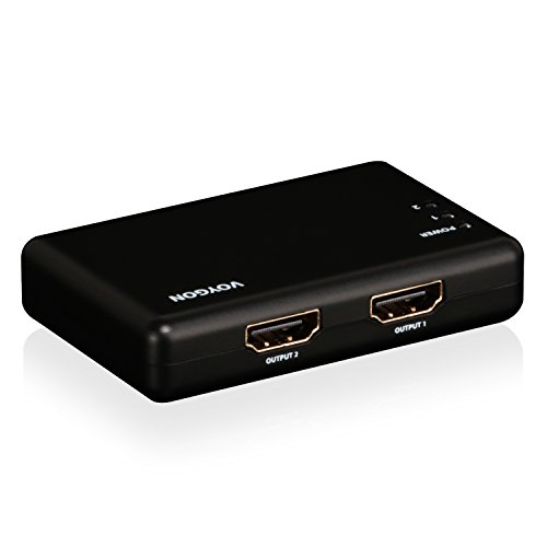 Read more about the article Voygon 2-Port 1×2 HDMI Splitter, 1-In 2-Out 1080P 3D, for Bluray, PVR/Netflix/Roku/Kodi Box, PS4/PS3, XboxOne/Xbox360, iPhone/iPad/Android/Fire, VGHS1X2